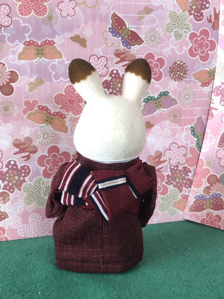 كيمونو يدوي الصنع للأب باللون الأحمر الداكن ياباني الصنع