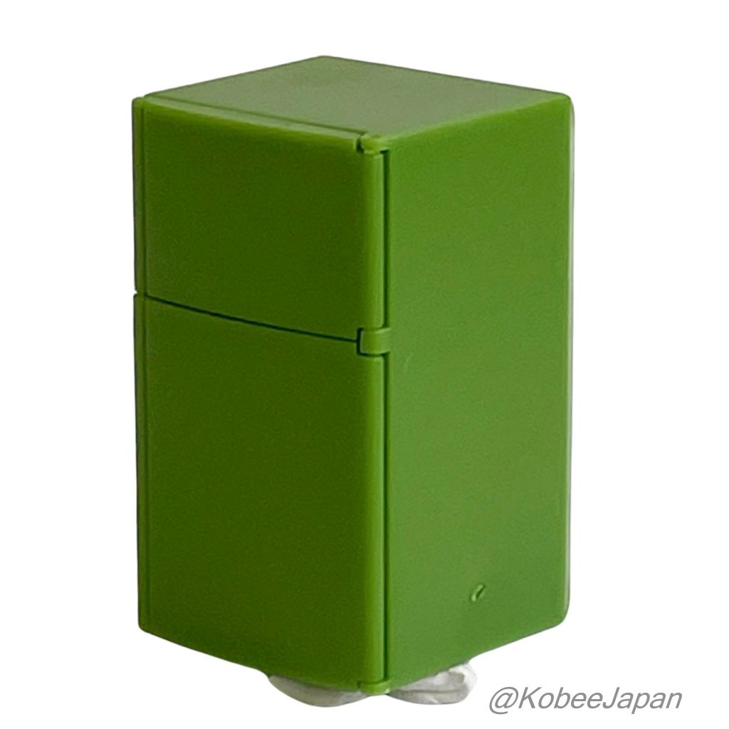 Capsule Toy Light-Up Miniature Refrigerator 2 Retro Green 2 Cans Highball White Light JDREAM