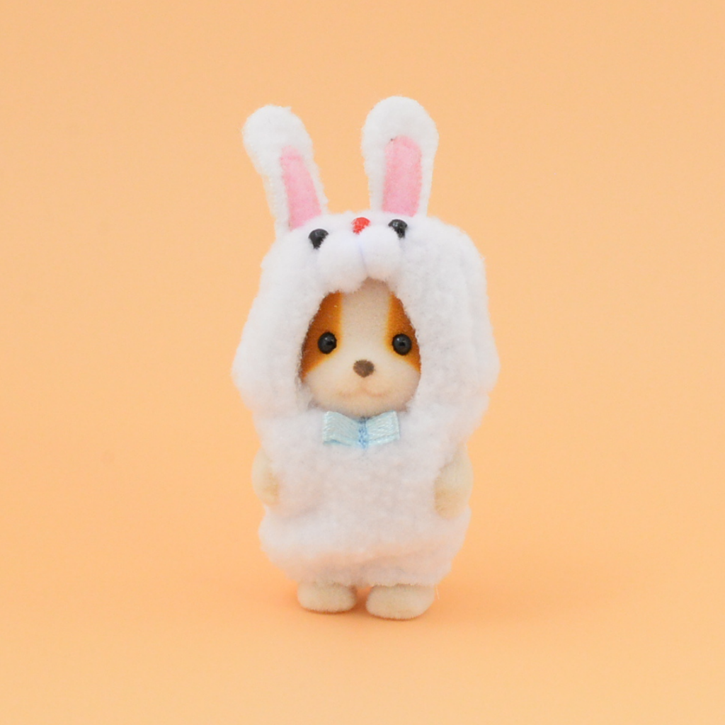 35e anniversaire Chiffon chien bébé en costume de lapin blanc 2020 14516 Sylvanian Families Calico Critters