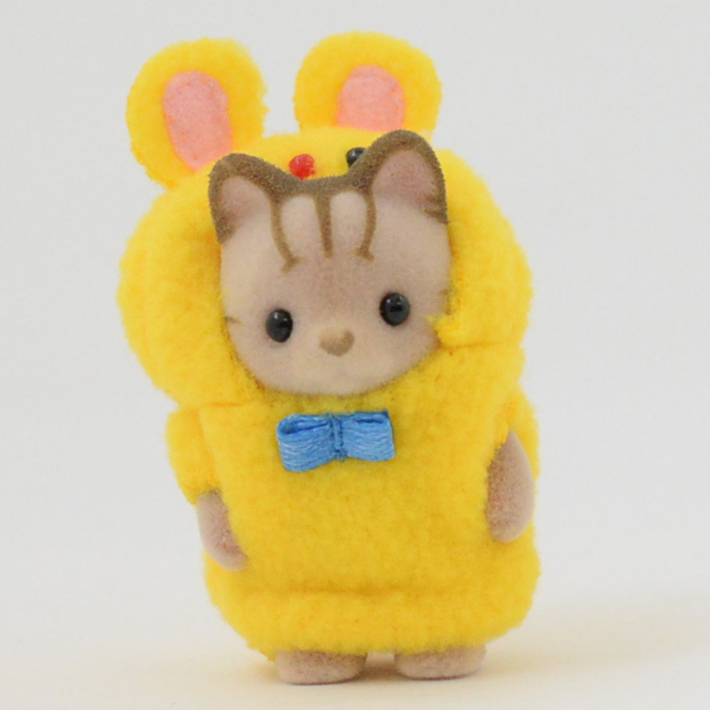 35e anniversaire Chat rayé bébé en costume d'ours jaune 2020 14527 Familles Sylvanian Calico Critters