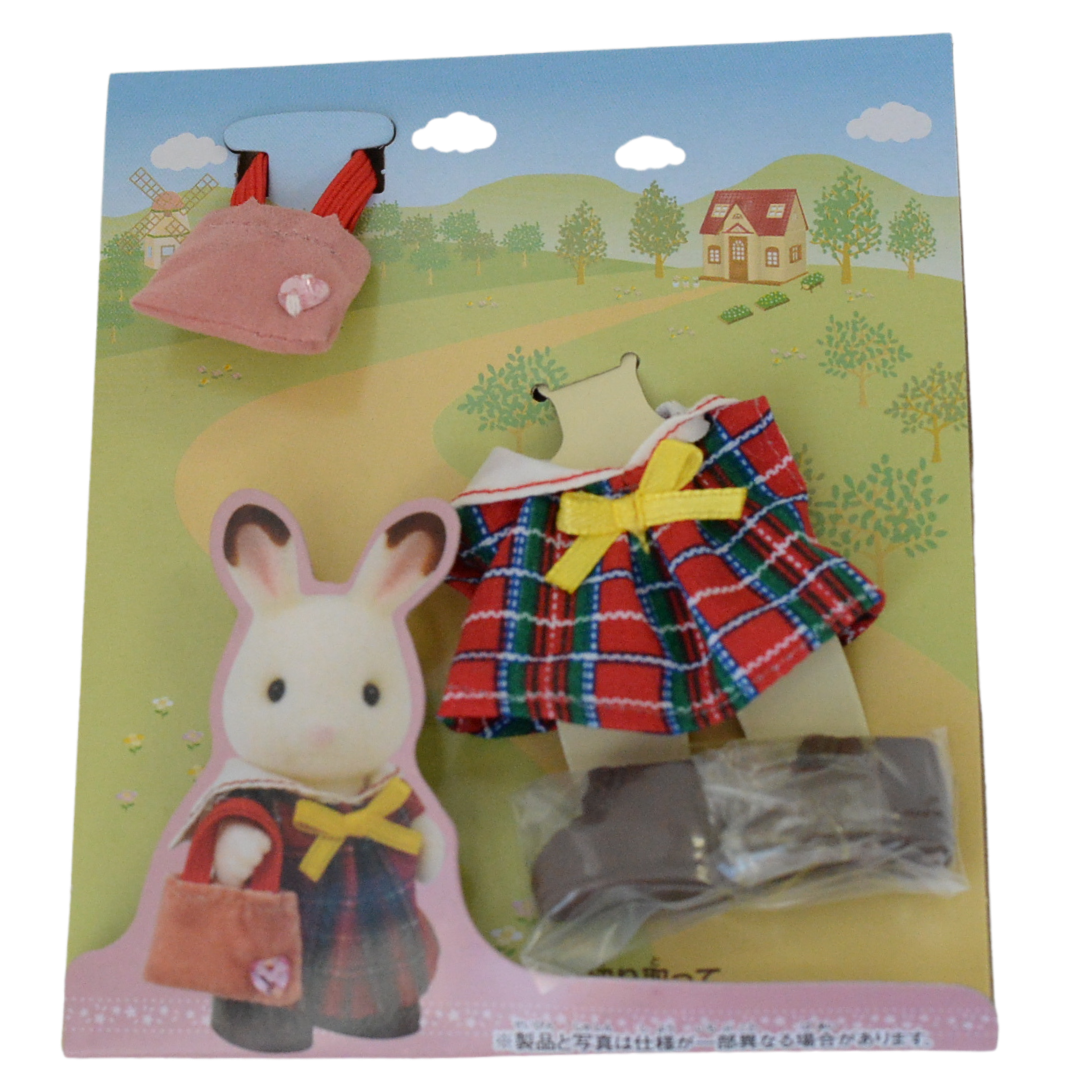 Red One-Piece For Girls D-24 Sylvanian Families Calico Critters