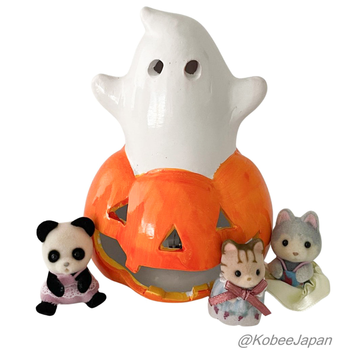 Light-Up Pumpkin with Popping-Out Ghost Natural Kitchen