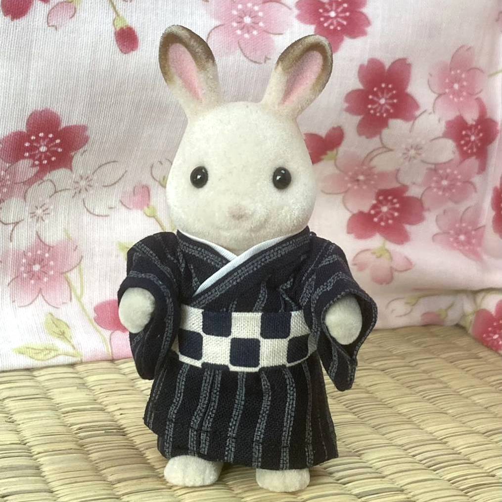 KIMONO FAIT MAIN POUR PÈRE RAYÉ MARINE Fait main au Japon