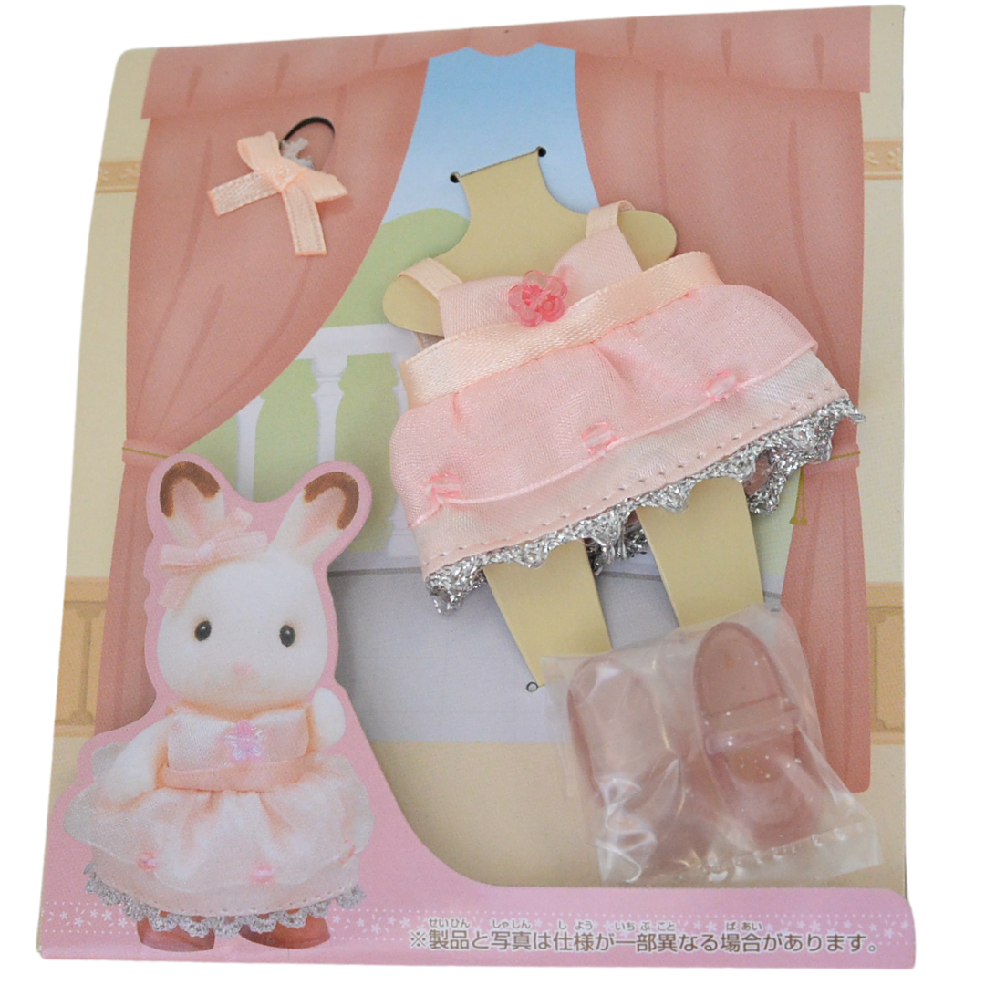 Pink Dress for Girls D-15 Sylvanian Families Calico Critters