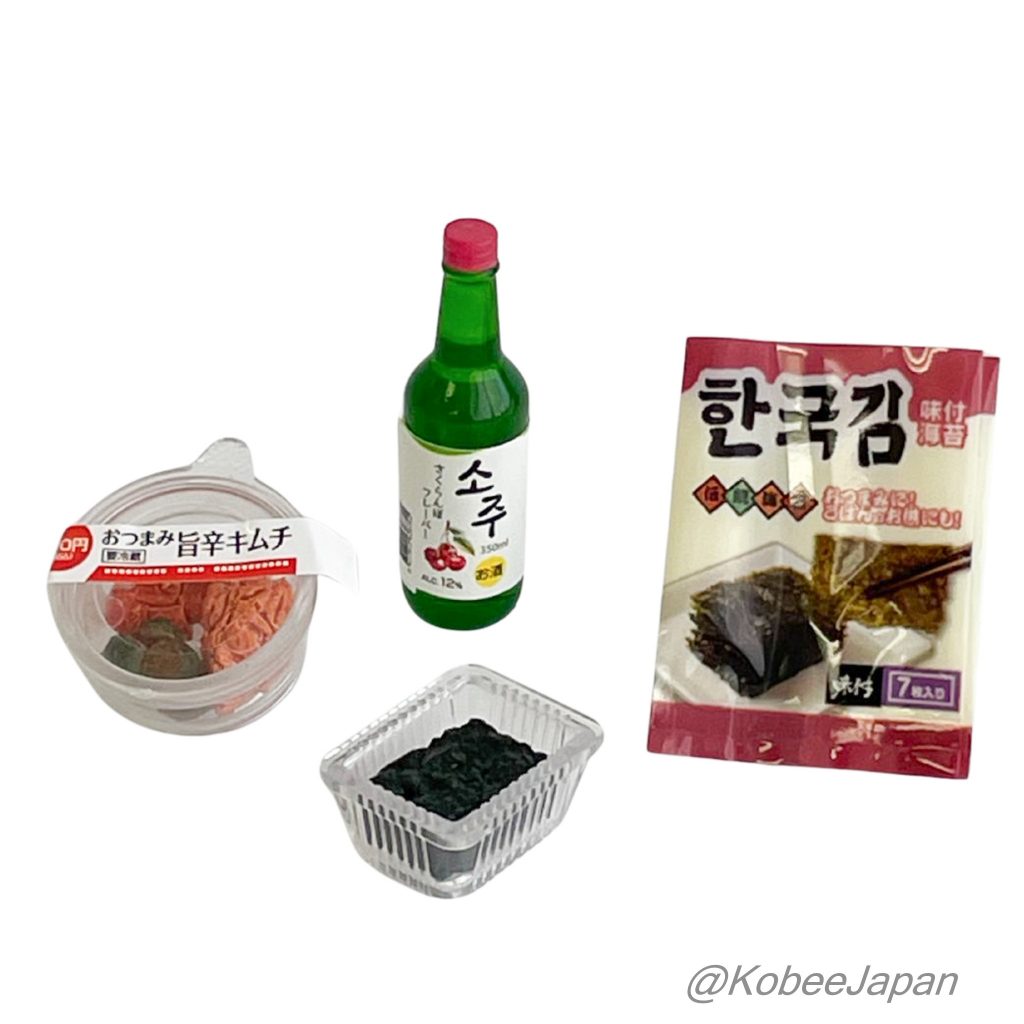 Bebida nocturna en una tienda de conveniencia 6 soju coreano 2024 Re-ment