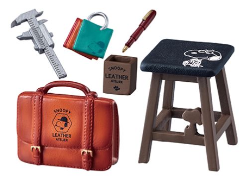 Peanuts Snoopy's Leather Atelier 1 Leather Bag Re-ment