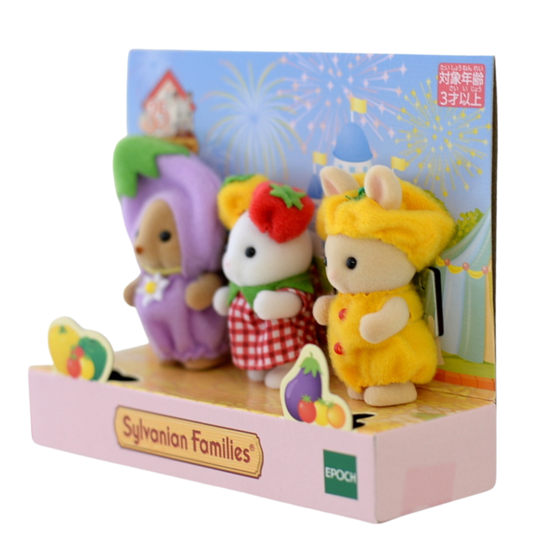 Trío de Verduras para Bebés del 35º Aniversario 2020 Sylvanian Families Calico Critters
