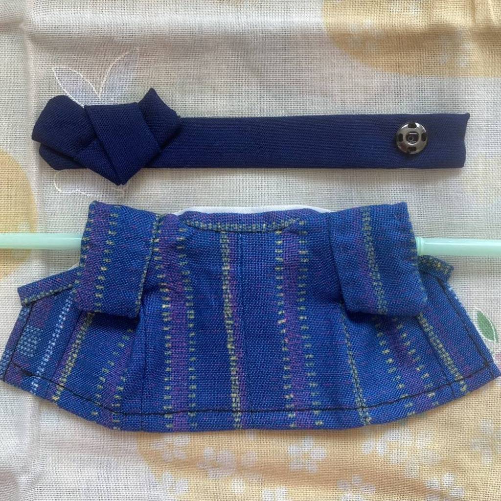 كيمونو يدوي الصنع للأب مخطط أزرق صنع في اليابان