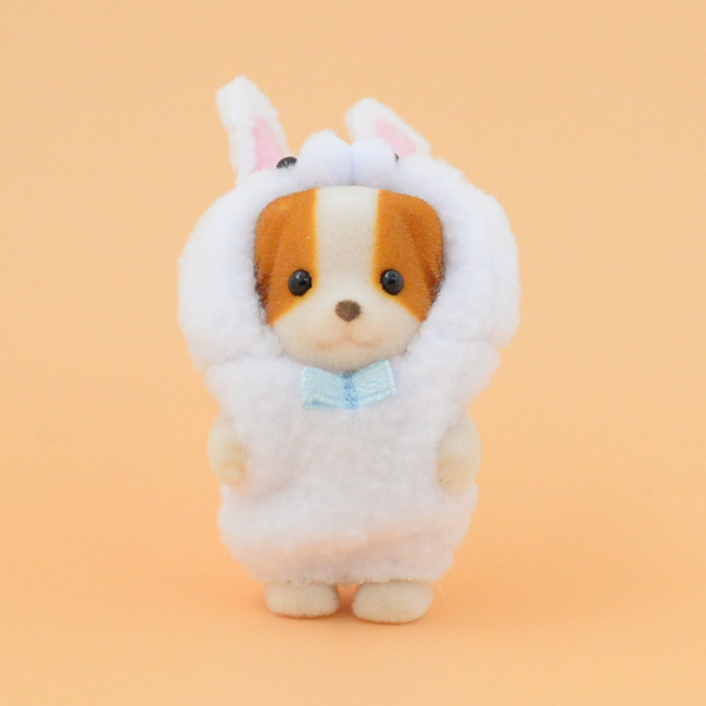 35e anniversaire Chiffon chien bébé en costume de lapin blanc 2020 14516 Sylvanian Families Calico Critters