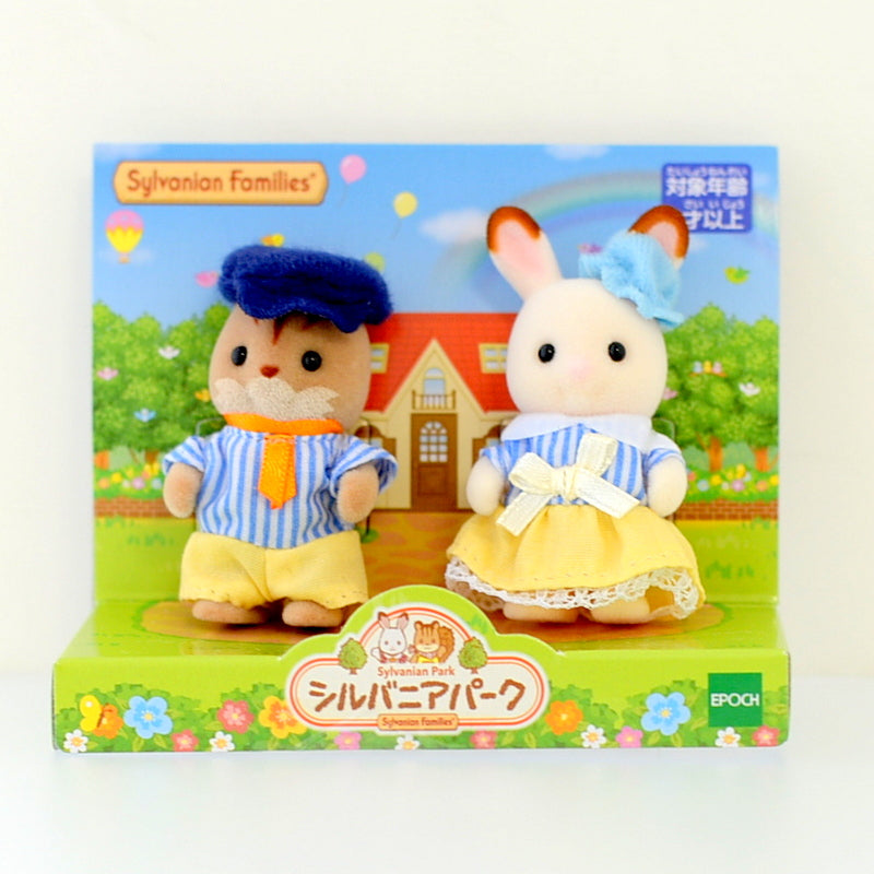 arabic
Sylvanian Park Ibaraido زوج صغير سنجاب وأرنب شوكولاتة 14352 Sylvanian Families Calico Critters