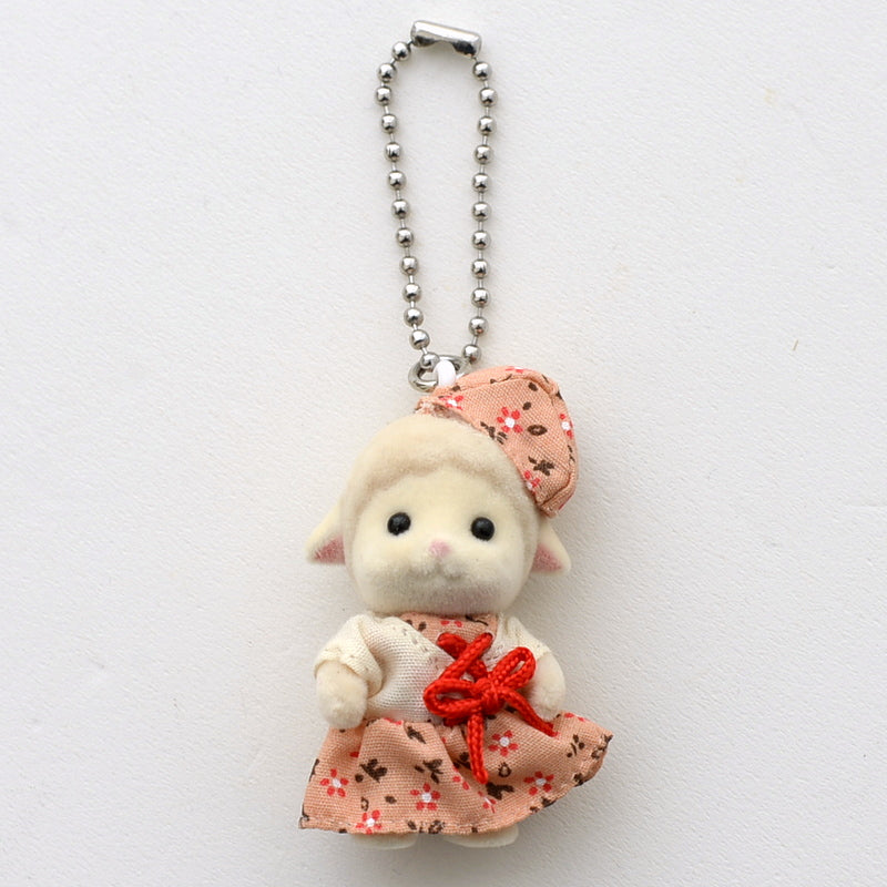 Key Chain Sheep Pink Dress 94565 Sylvanian Families Calico Critters