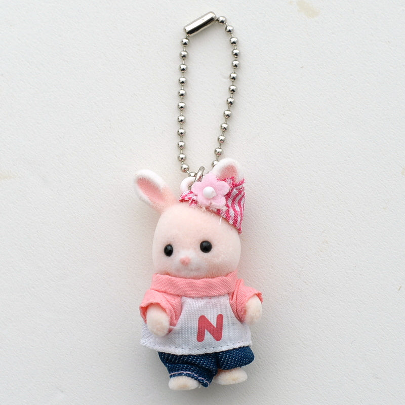 Wildflower Rabbit Nonohana Key Chain Denim Sylvanian Families Calico Critters
