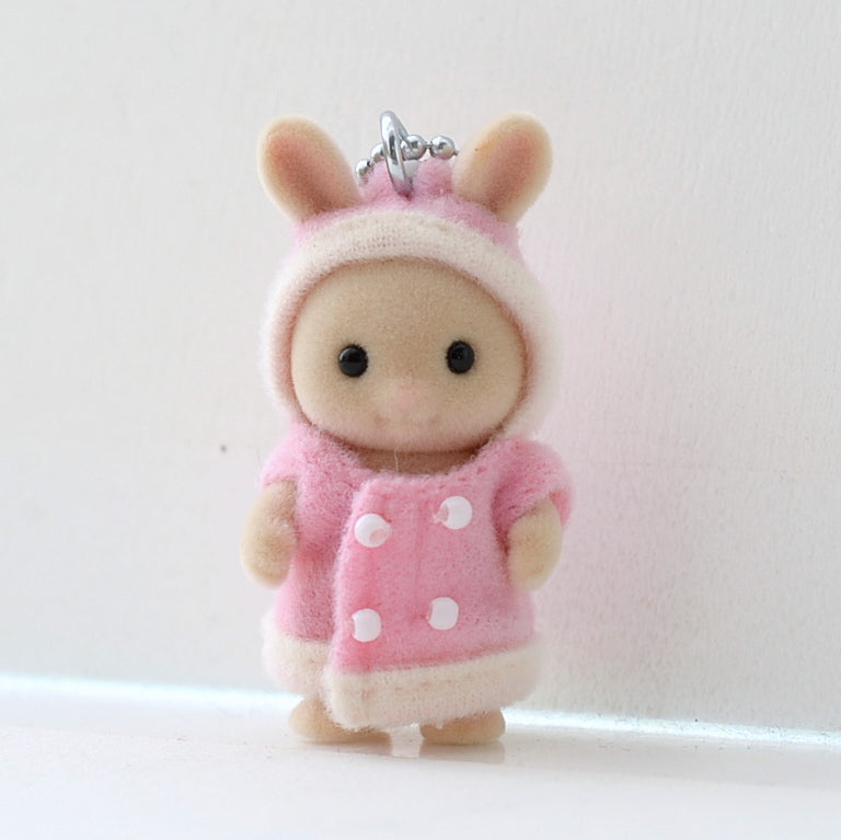 Key Chain Milk Rabbit Pink Duffle Coat 4623 Sylvanian Families Calico Critters