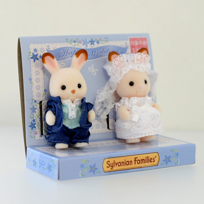 Chocolate Rabbit Wedding Baby Bride & Groom Sylvanian Families Calico Critters