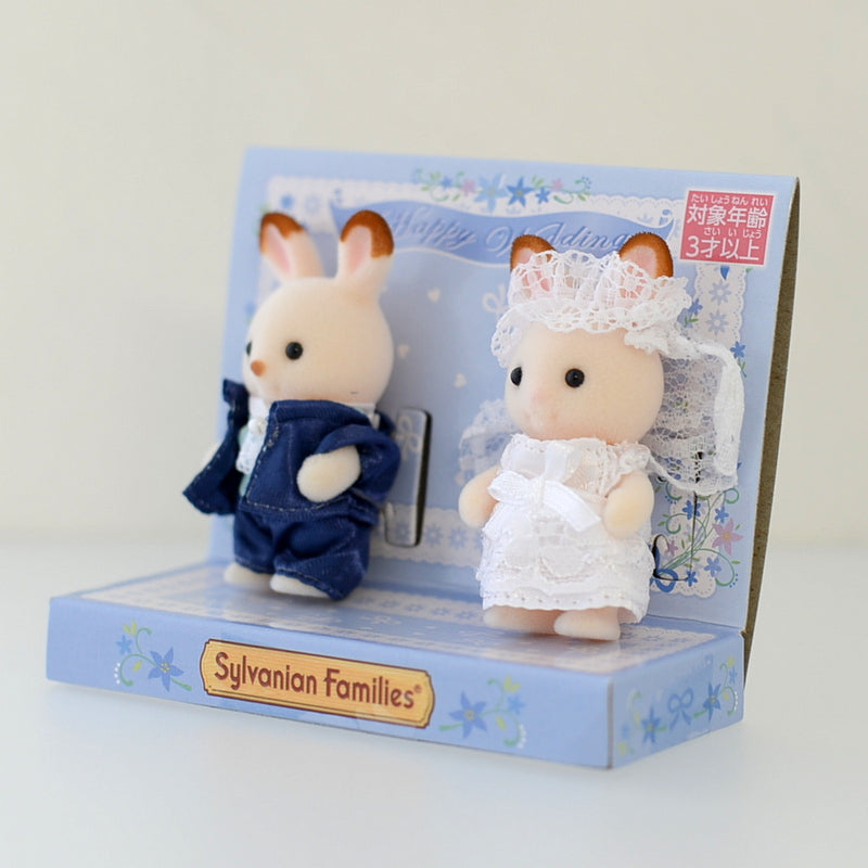 Chocolate Rabbit Wedding Baby Bride & Groom Sylvanian Families Calico Critters