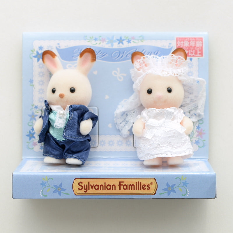 Chocolate Rabbit Wedding Baby Bride & Groom Sylvanian Families Calico Critters