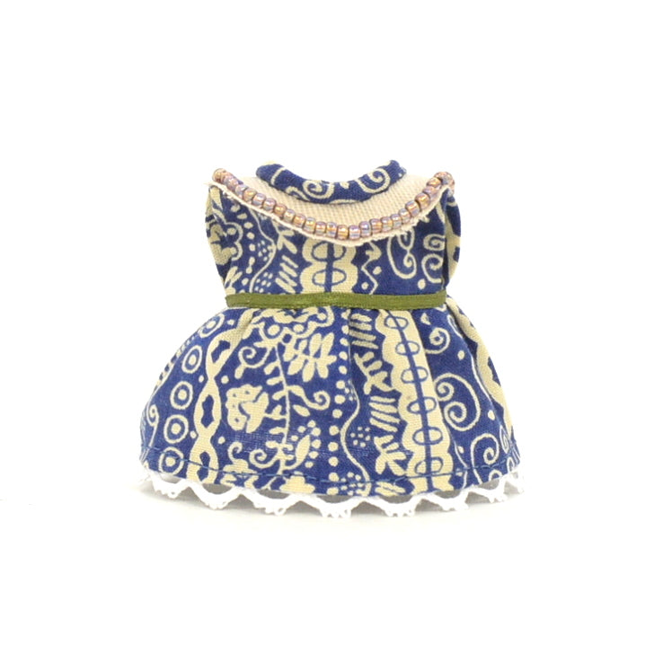 ROBE FAIT MAIN POUR MÈRE MARRON BLEU Fait main au Japon