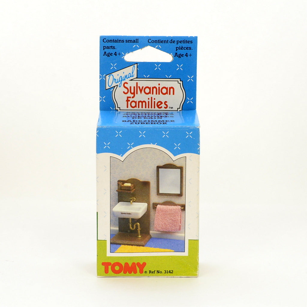 Vintage Bath Accessories Set Tomy 3142 1987 Sylvanian Families Calico Critters