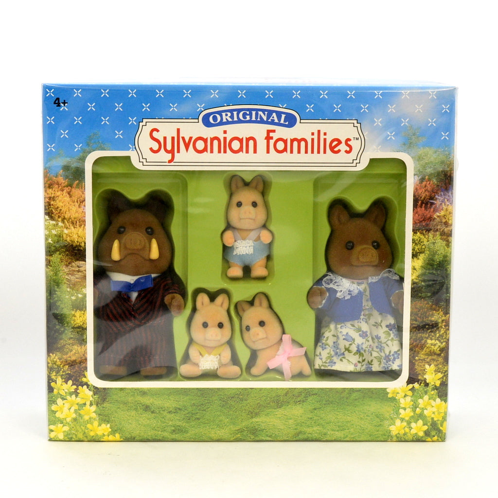 Vintage Truffle Wild Boar Family 4074 1999 Sylvanian Families Calico Critters