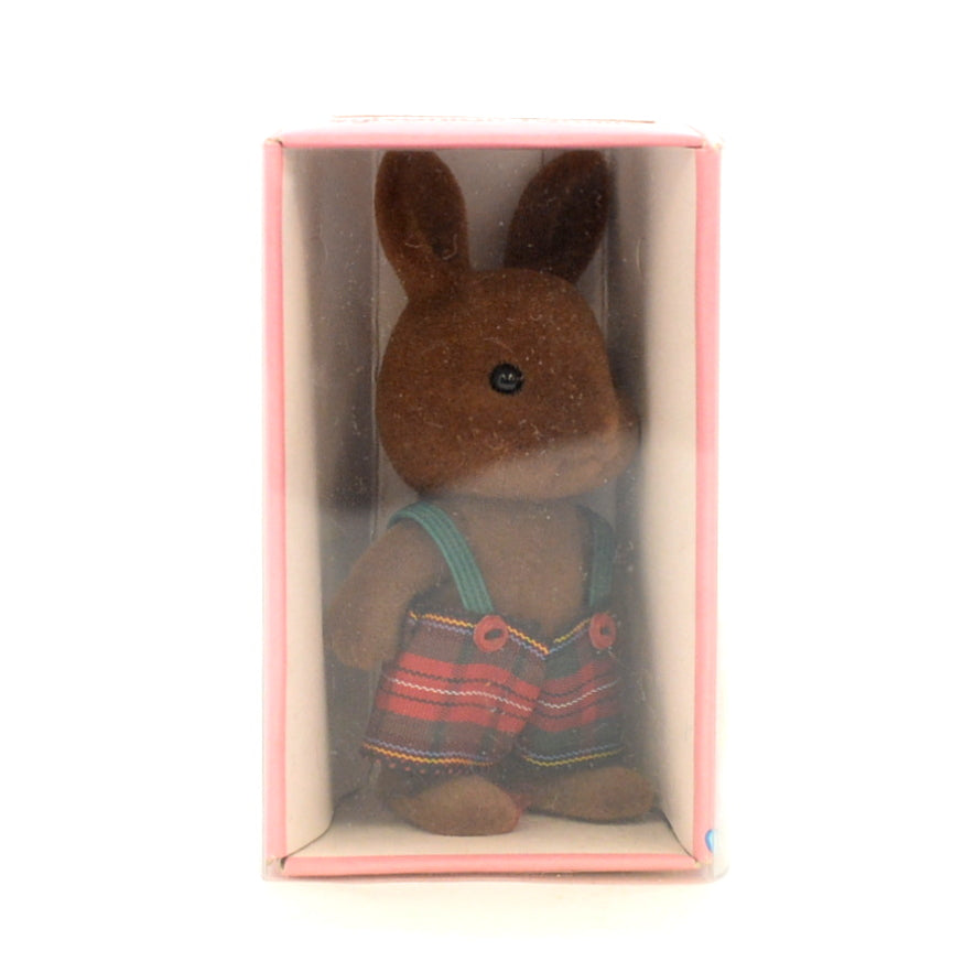 Vintage Brown Rabbit Boy U-03-650 1985 Sylvanian Families Calico Critters