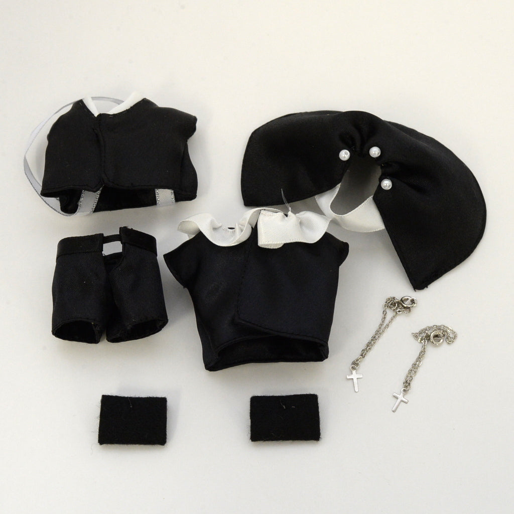 ROBE FAIT MAIN POUR PRÊTRE ET RELIGIEUSE noir/blanc Fait main au Japon