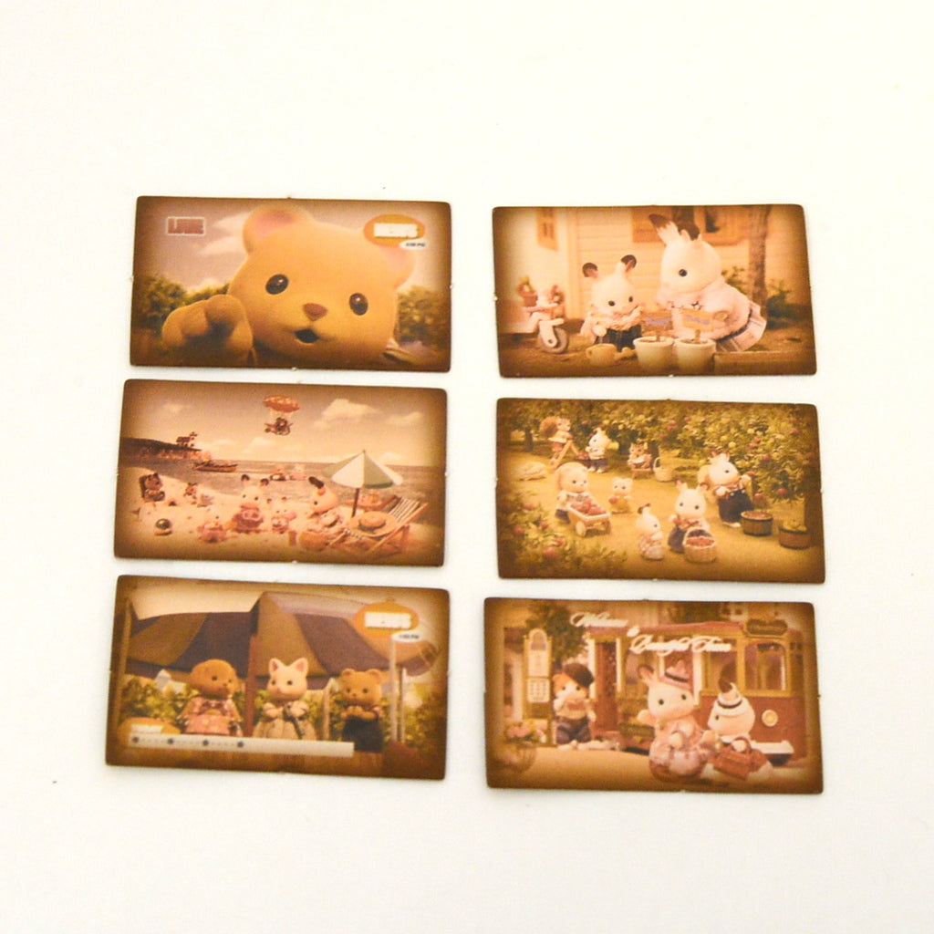 Classic Brown Television TV Telephone Stand Set 2019 14192 Sylvanian Families Calico Critters