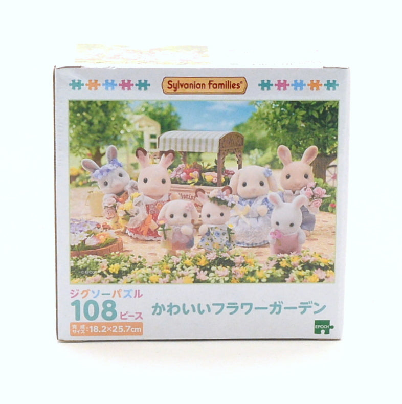 Puzzle en forme d'énigme Jardin de fleurs 108 pièces Familles Sylvanian Calico Critters