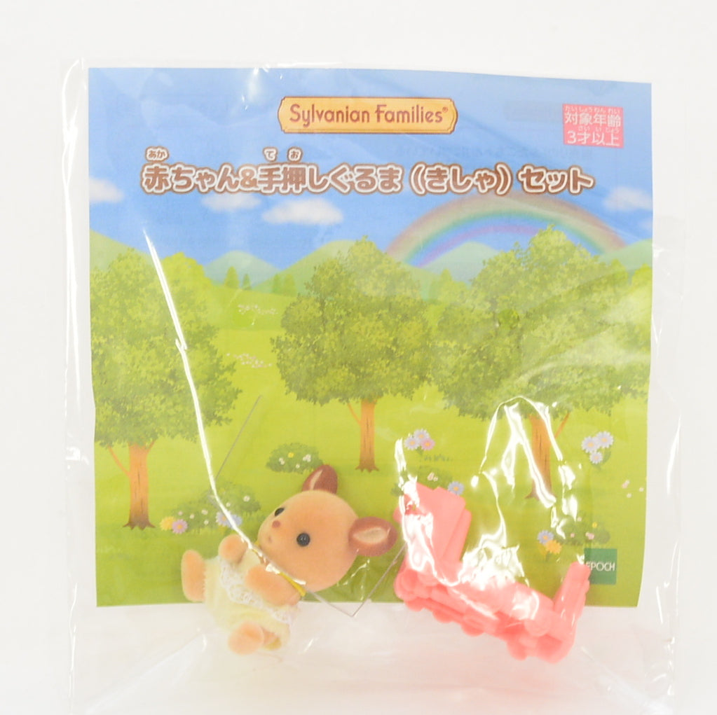 Baby Deer and Push Along Train Set Sylvanian Families Calico Critters