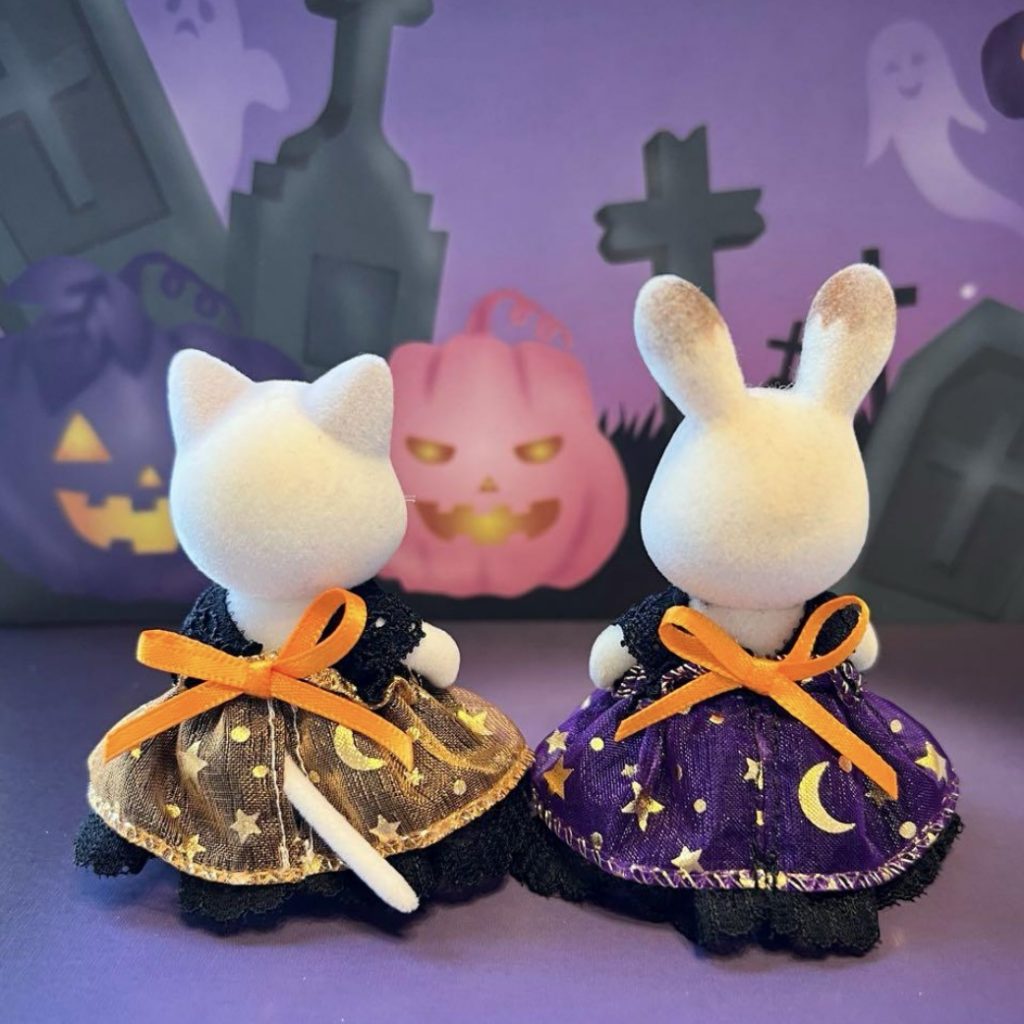 CONJUNTO DE DISFRACES DE HALLOWEEN HECHOS A MANO PARA NIÑAS Epoch Japan Sylvanian Families