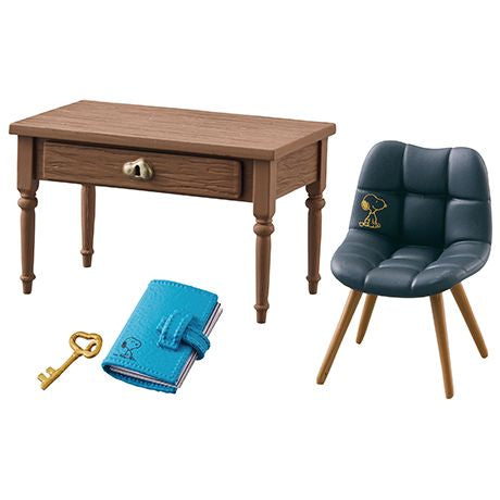 Ensemble complet Snoopy style rétro Brooklyn pour maison de poupée miniature Re-ment