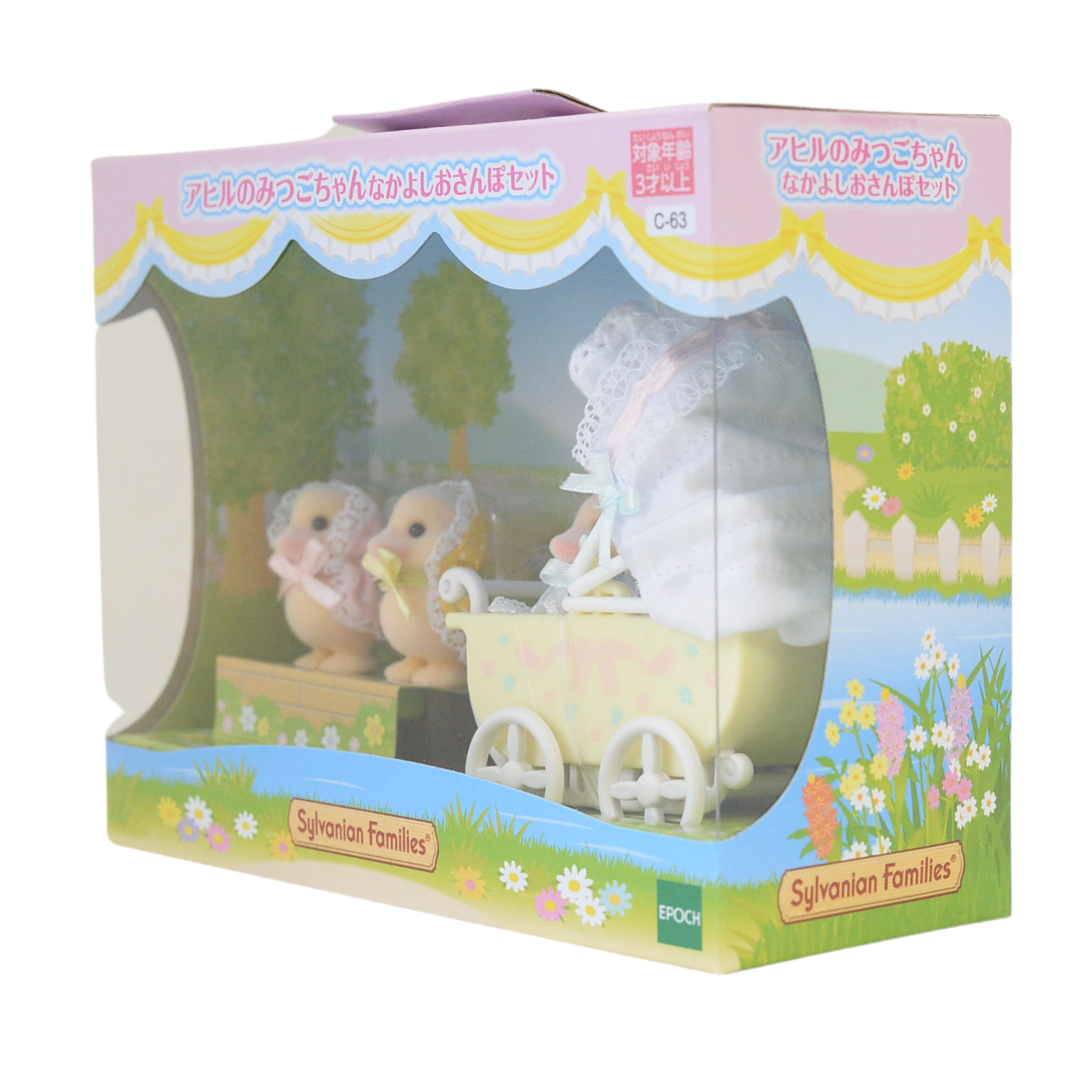 35th Anniversary Duck Triplets Pram Set 2021 C-63 عائلات سيلفانيان كاليكو كريترز