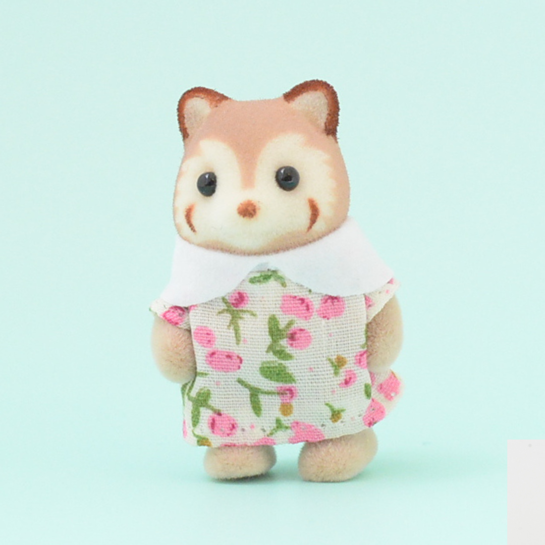 Parque Sylvanian Ibaraido Bebé Mapache Flor Sylvanian Families Calico Critters