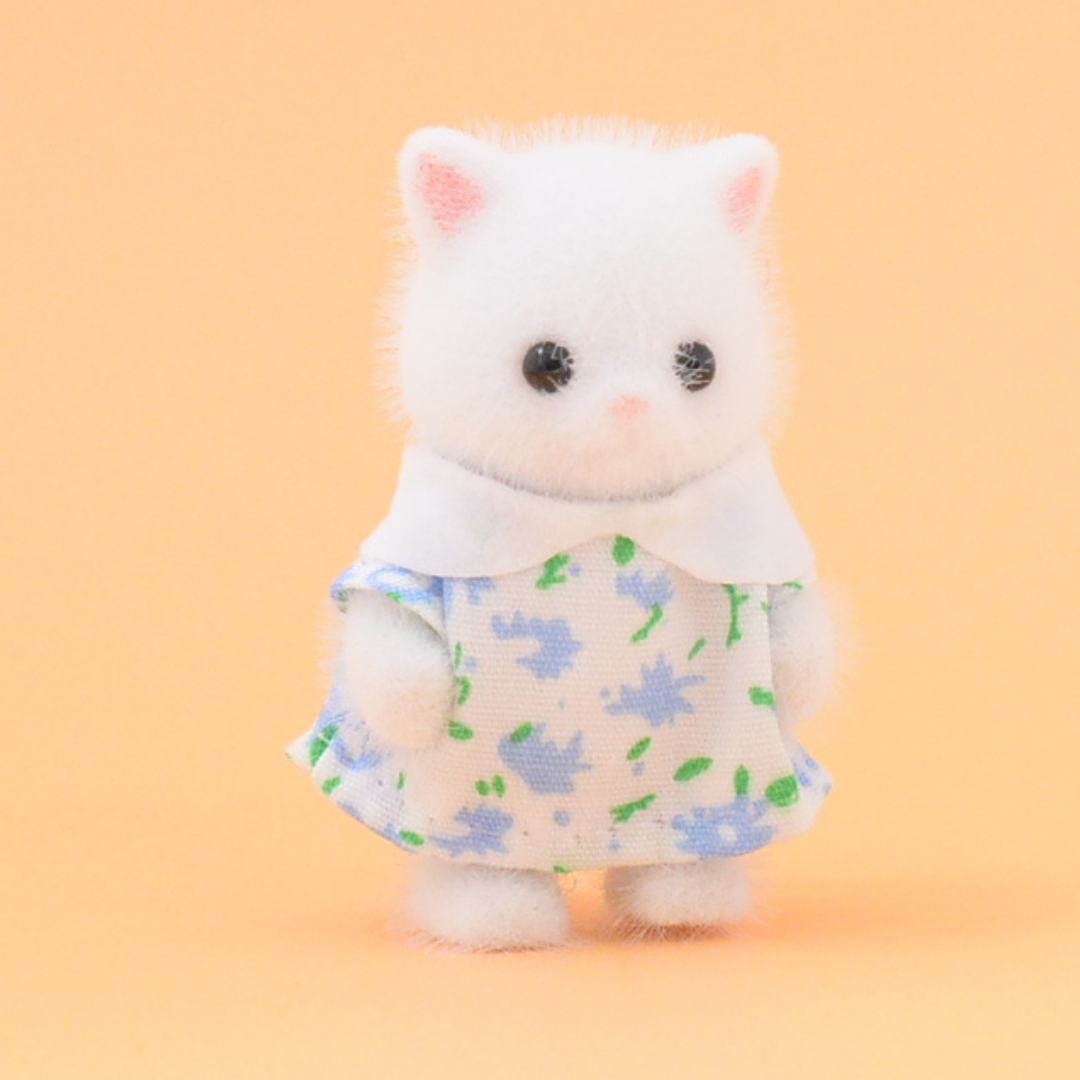 Sylvanian Park Ibaraido Baby Persian Cat 6 White 2022 Sylvanian Families Calico Critters