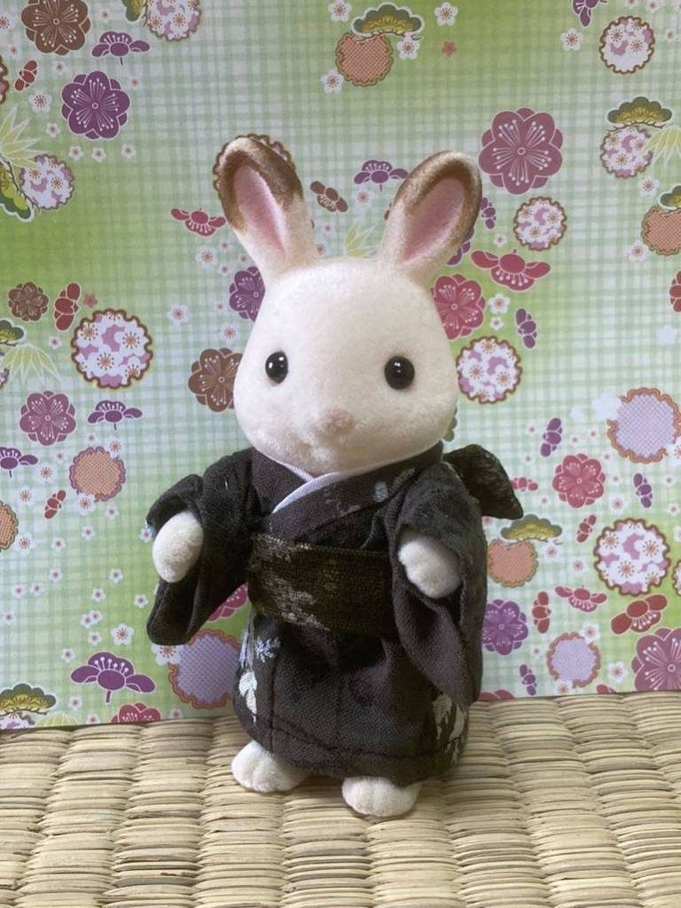 كيمونو يدوي الصنع للأب بني داكن ياباني الصنع