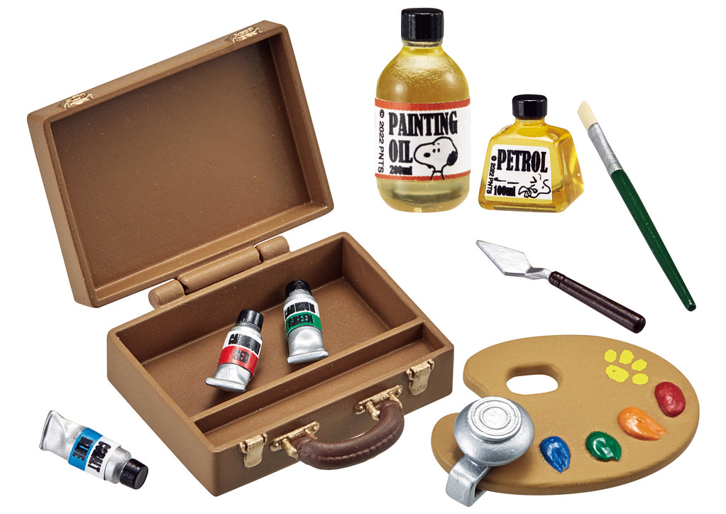 Peanut Snoopy's Art Studio 2. Oil Paint Set For Dollhouse 2022 Re-ment