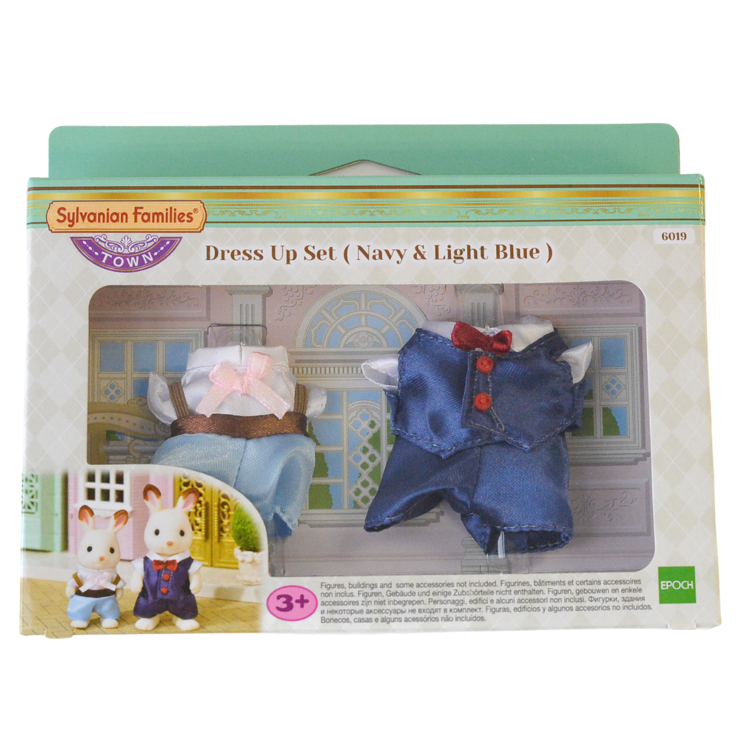 Town Series Dress Up Set Navy & Light Blue 6019 Sylvanian Families Calico Critters
