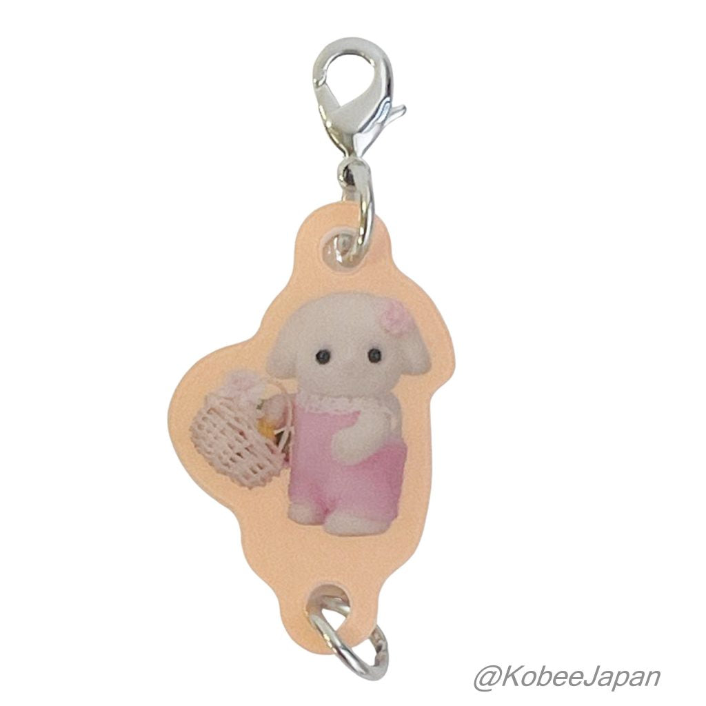 Key Chain Double-Sided Acrylic Charms Flora Rabbit Baby 40th Anniversary Exhibition 2025 Sylvanian Families Calico Critters