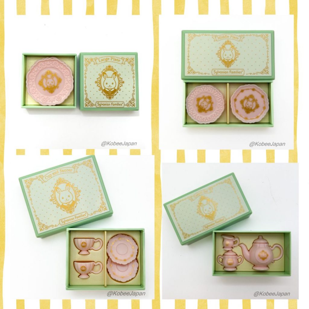 Capsules Jouet Cadeau Collection Vaisselle 4 Ensemble de 2 pièces 1.2.4.6 2024 Familles Sylvanian Calico Critters