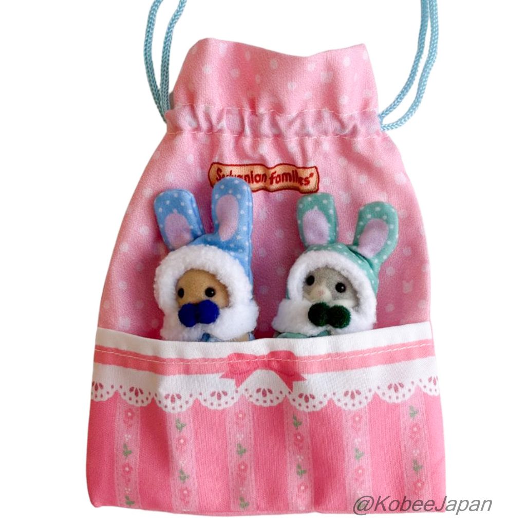 Outing Pouch and Tote Bag 3 Pink Futon Drawstring Pouch 2023 Sylvanian Families Calico Critters