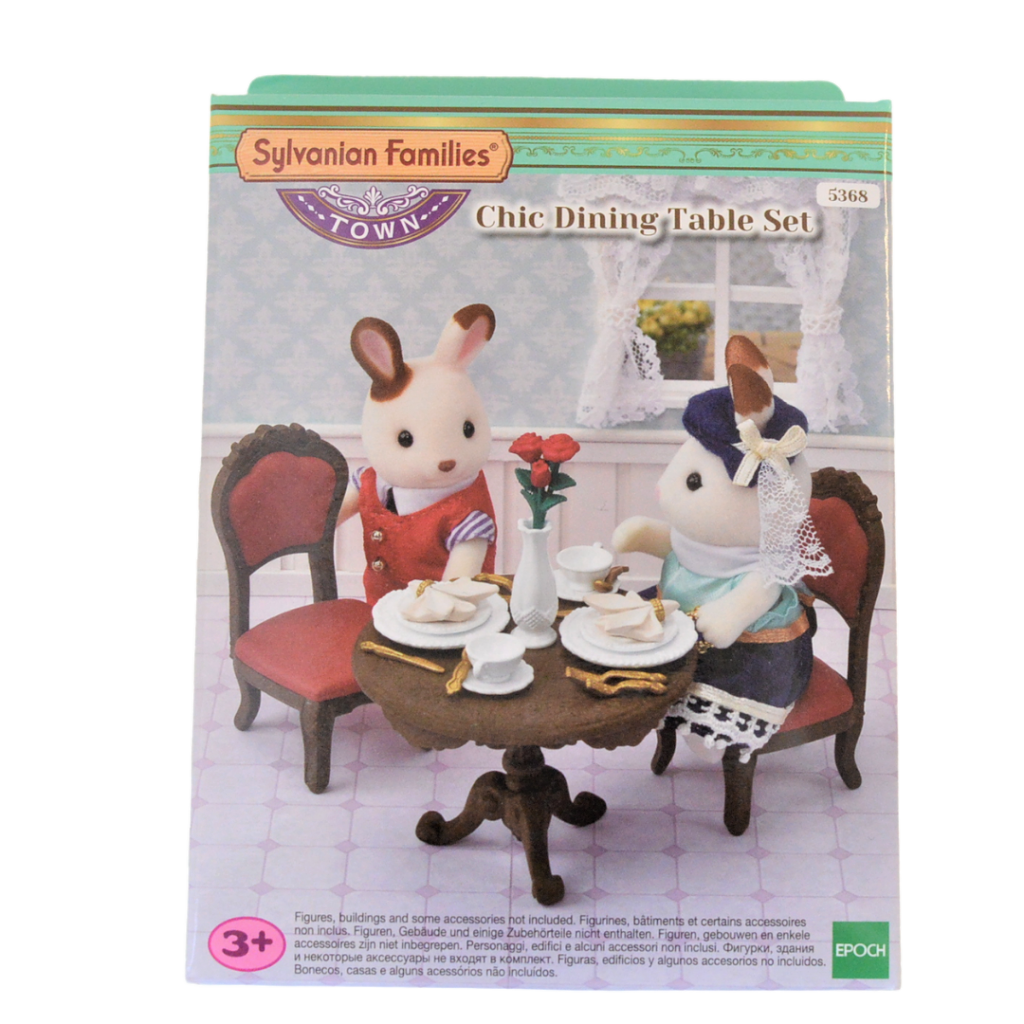 Ensemble de table à manger chic série Town 5368 Familles Sylvanian Calico Critters