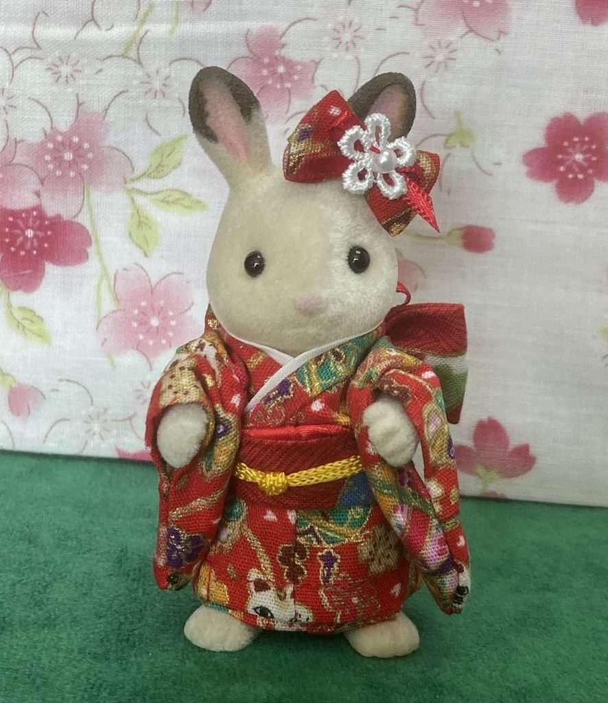 KIMONO FAIT MAIN POUR MÈRE CHAT ROUGE QUI FAIT APPEL Fait main au Japon