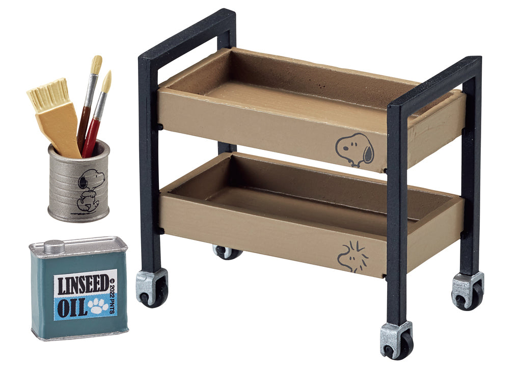 Peanut Snoopy's Art Studio 4. Wagon Set For Dollhouse 2022 Re-ment