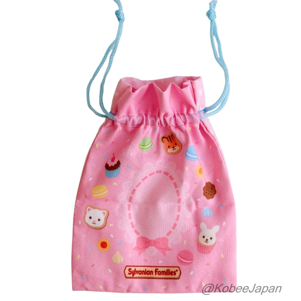 Outing Pouch and Tote Bag 3 Pink Futon Drawstring Pouch 2023 Sylvanian Families Calico Critters