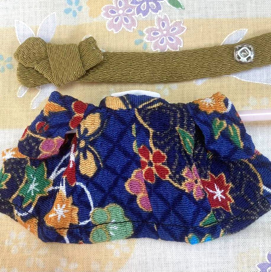 كيمونو يدوي الصنع للأب كريب أزرق ياباني