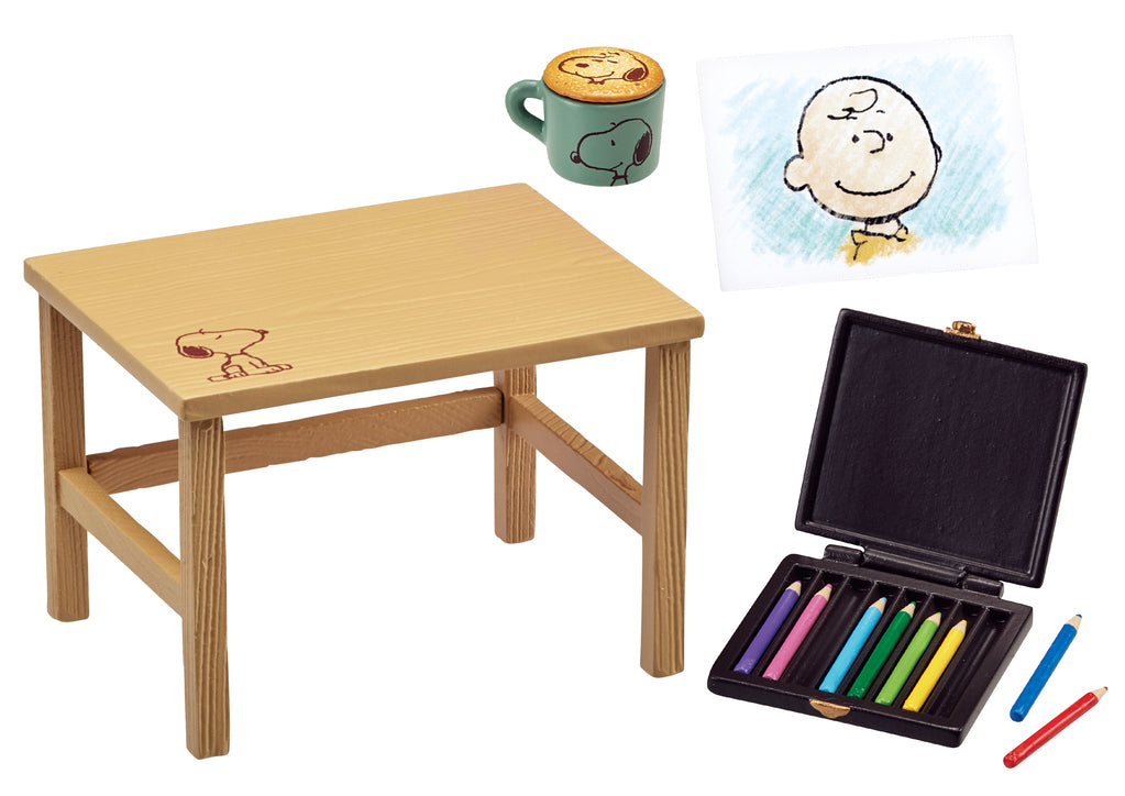 Peanut Snoopy's Art Studio 5. Colored Pencils Set For Dollhouse 2022 Re-ment