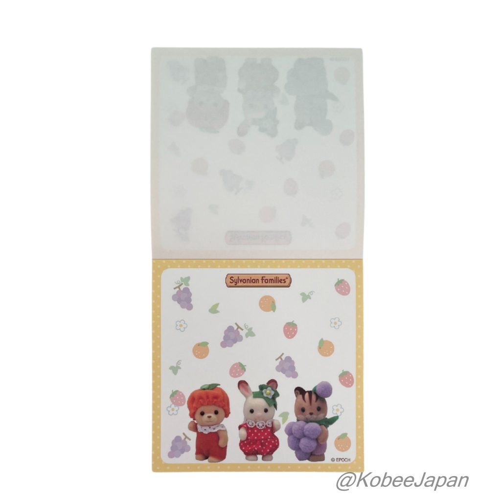 Stationary Square Notepad Fruit Sylvanian Families Calico Critters
