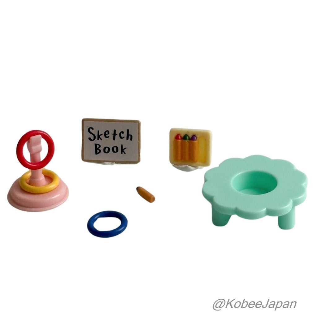 Capsule toy Nursery School Accessory Complete Set 4 pcs 2025 Sylvanian Families Calico Critters