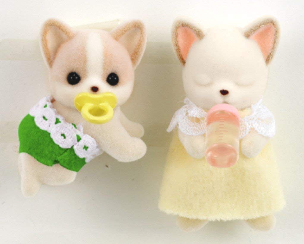 Sleeping Chihuahua Baby Twins I-76 Sylvanian Families Calico Critters
