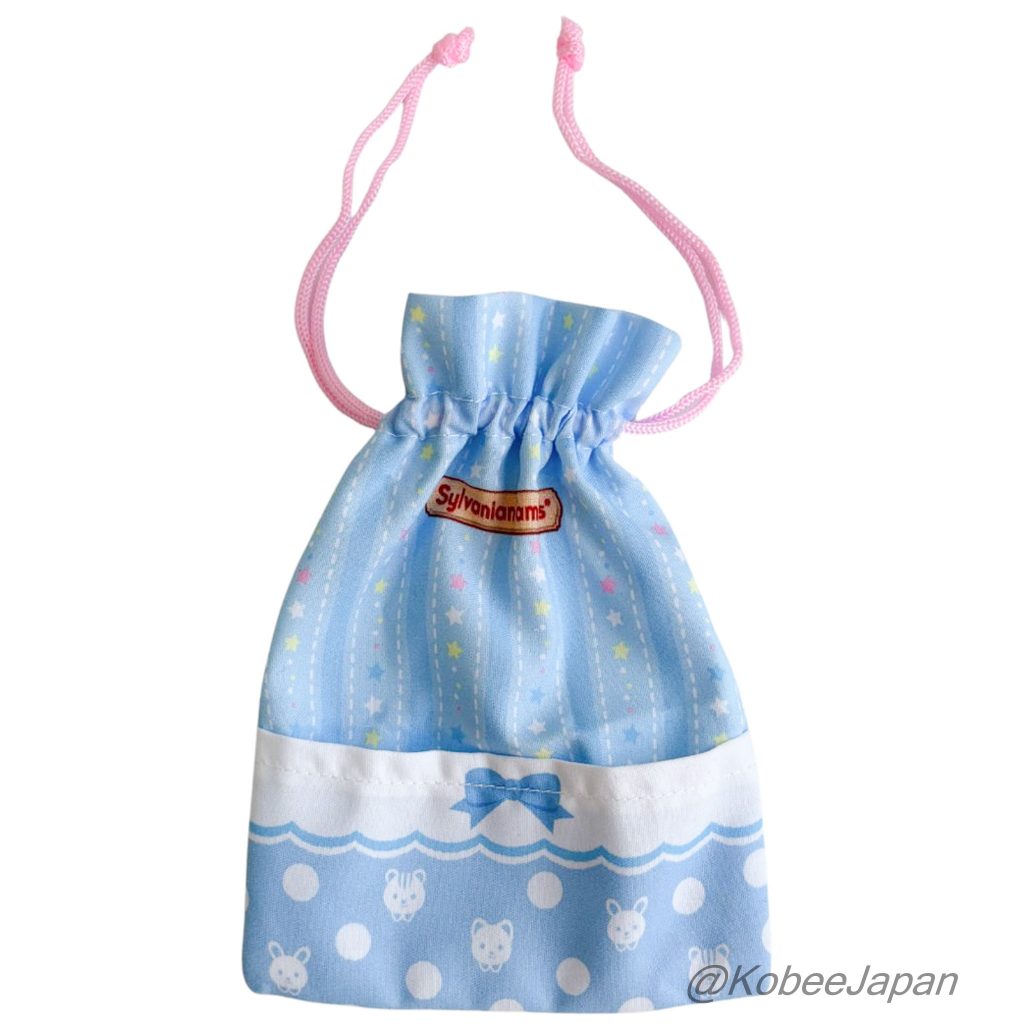 Outing Pouch and Tote Bag 4 Blue Futon Drawstring Pouch 2023 Sylvanian Families Calico Critters