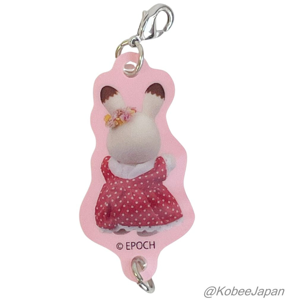 Porte-clés Double-face Breloques Acryliques Fille Lapin Chocolat Exposition 40e Anniversaire 2025 Sylvanian Families Calico Critters